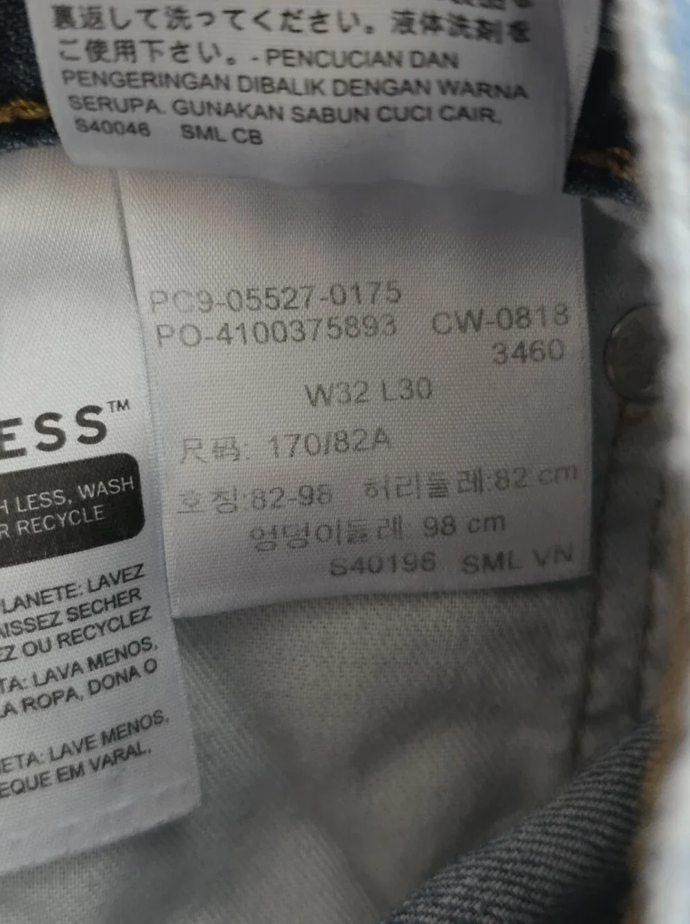 Levis color wash
